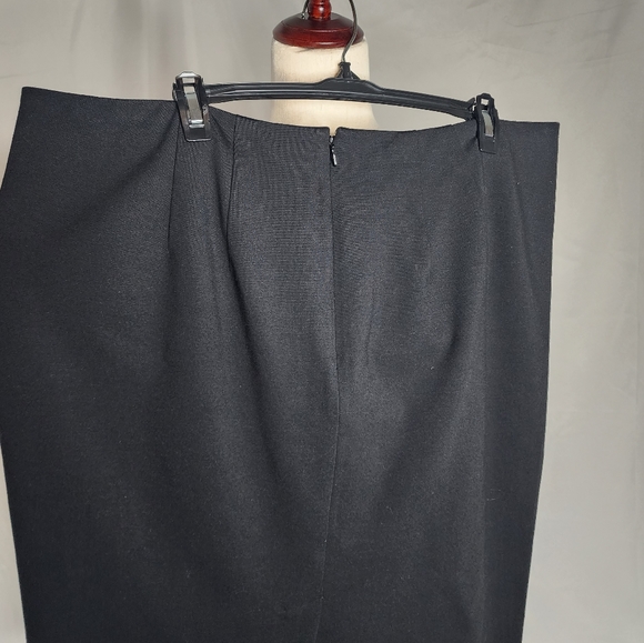 Talbots Black &  Ivory Cream Colorblock Pencil Skirt Size 16W - Picture 4 of 6